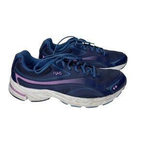 Ryka Infinite SMW Memory Foam Insoles Lace Up Blue Purple White 9.5M Women